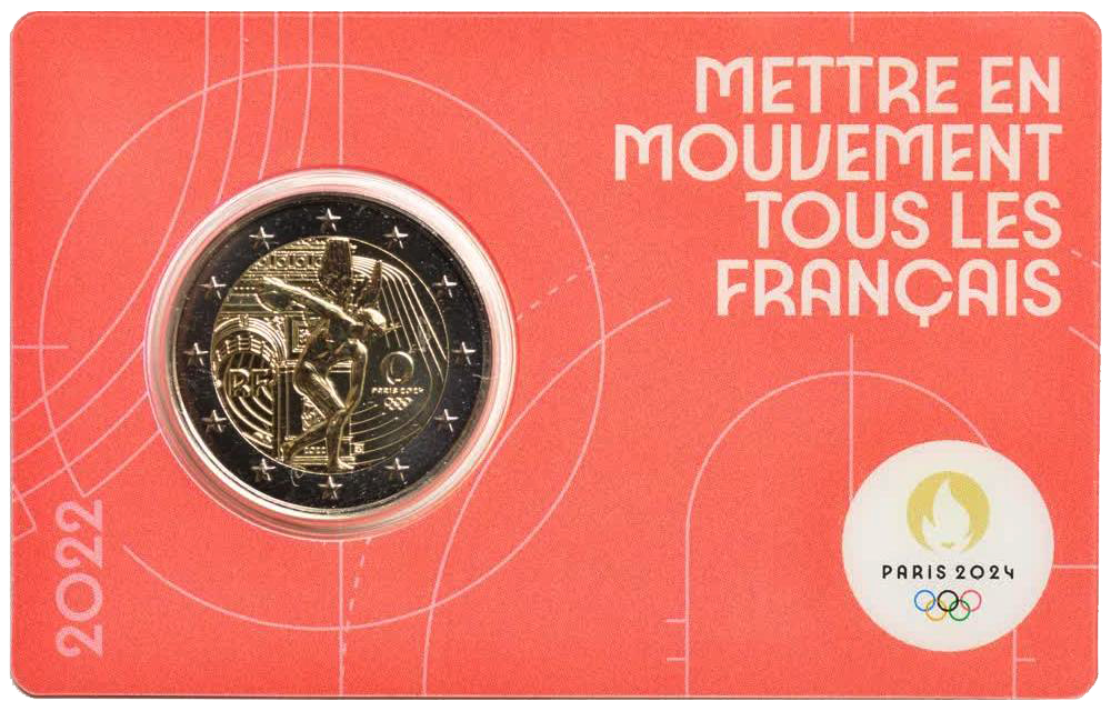 Otra imagen de 2 euros conmemorativa Juegos Olímpicos de Verano París 2024 - Lanzamiento de disco